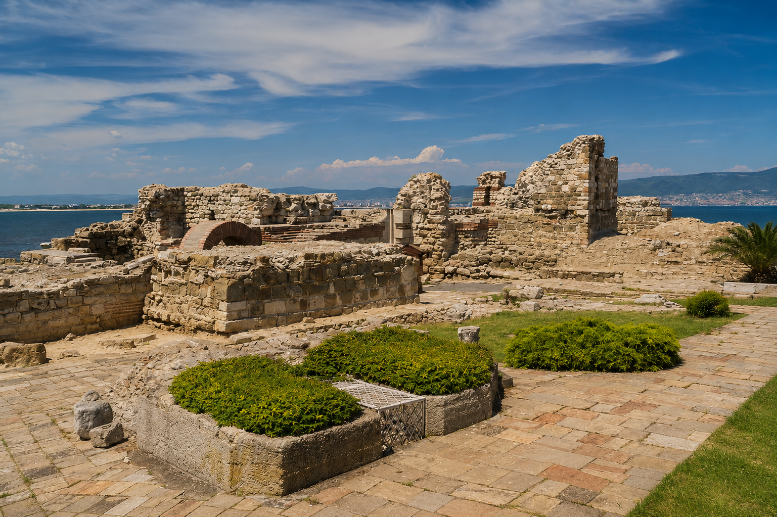 Археологически останки в Стария Несебър